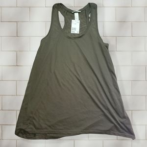*M* NWT Olive Green Sheer Long Tunic Tank